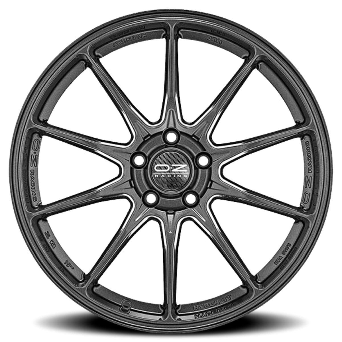 OZ Racing Hyper GT HLT Gloss Star Graphite 18x7 +42 4x108mm 63.4mm - Wheelwiz