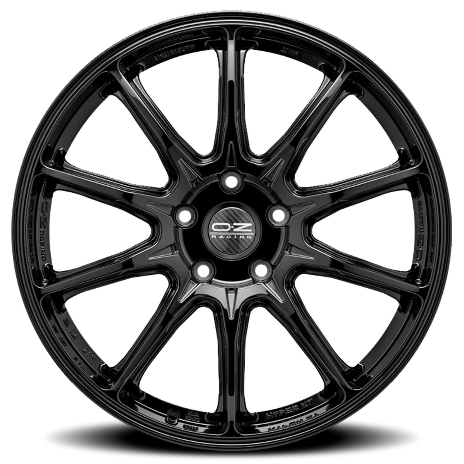 OZ Racing Hyper XT HLT Gloss Black 21x10.5 +18 5x130mm 71.56mm - Wheelwiz