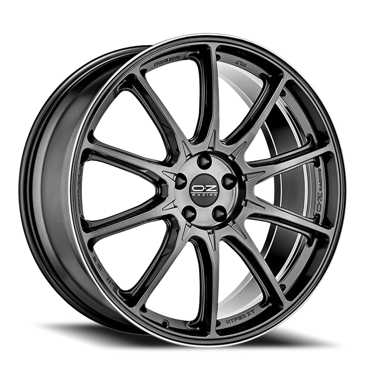 OZ Racing Hyper XT HLT Gloss Star Graphite W/ Diamond Cut 20x9 +35 5x108mm 63.34mm - Wheelwiz