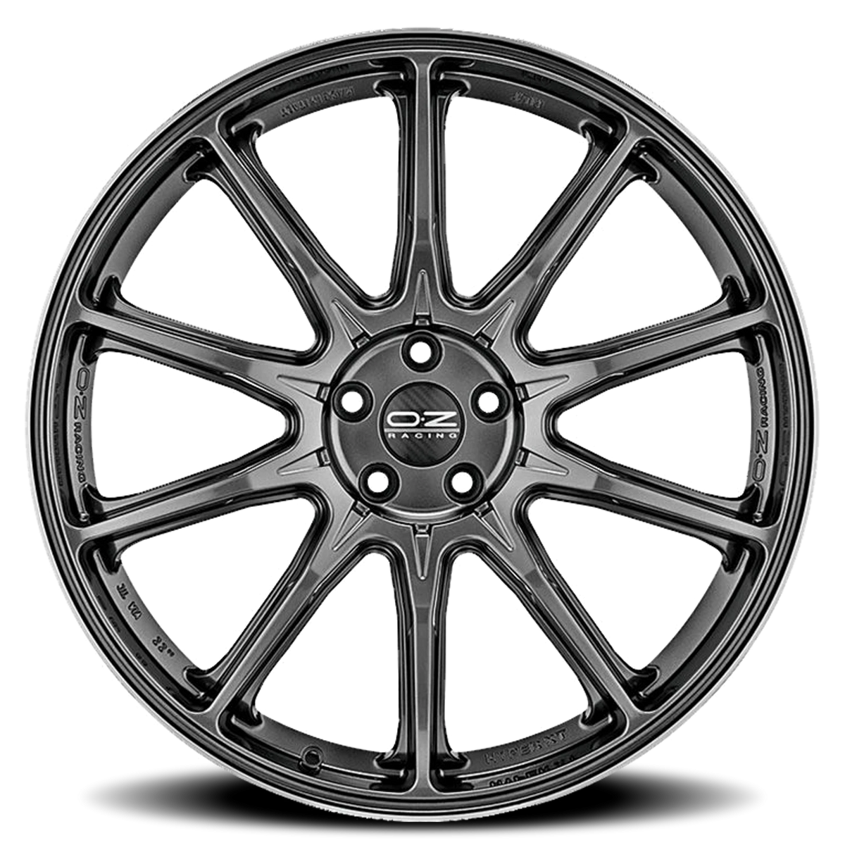 OZ Racing Hyper XT HLT Gloss Star Graphite W/ Diamond Cut 20x9.5 +52 5x120mm 72.56mm - Wheelwiz
