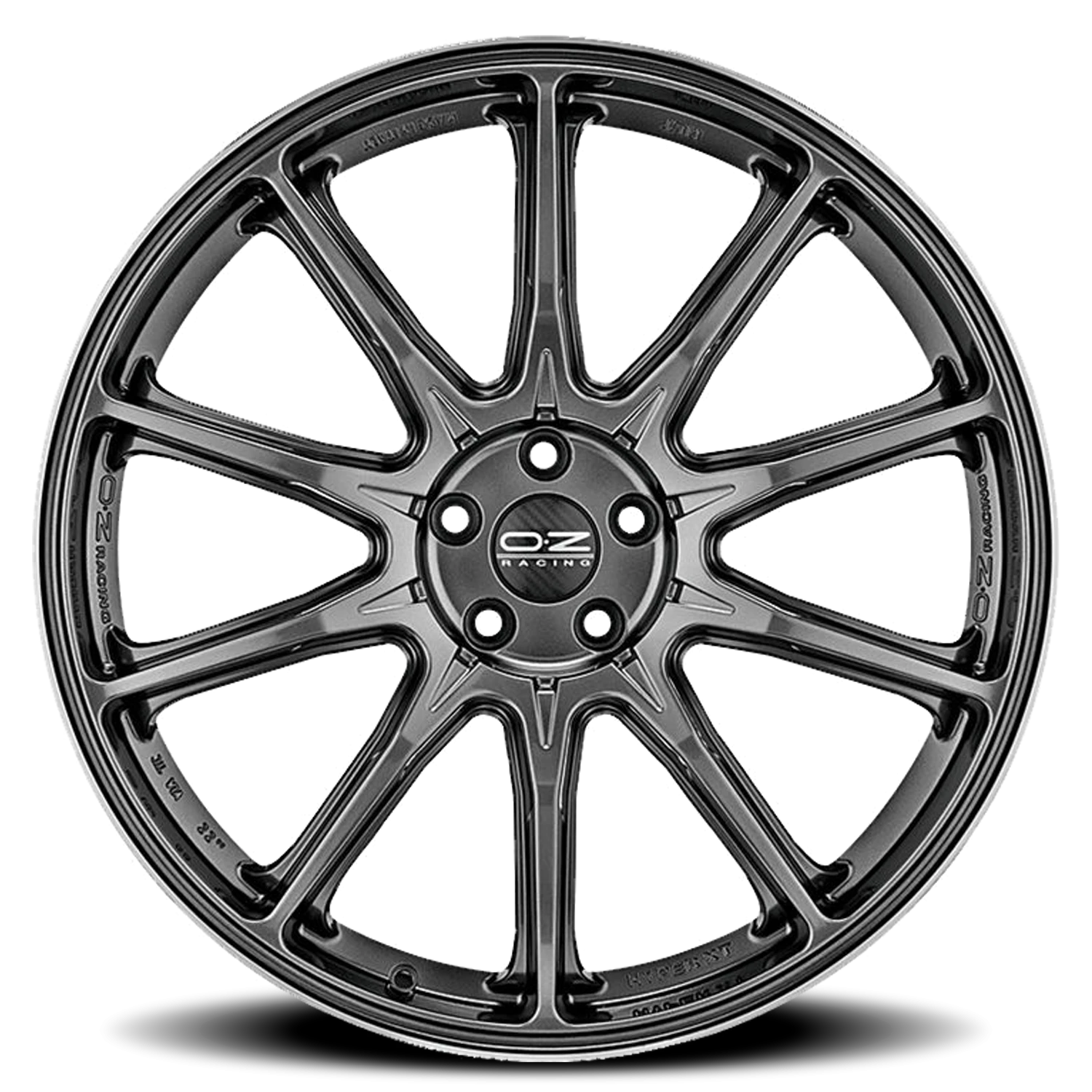OZ Racing Hyper XT HLT Gloss Star Graphite W/ Diamond Cut 21x9.5 +28 5x130mm 71.56mm - Wheelwiz