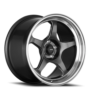 Konig Hyperspec Anthracite Metallic W/ Mirror Machined Lip 15x7 +35 4x100mm 73.1mm - Wheelwiz