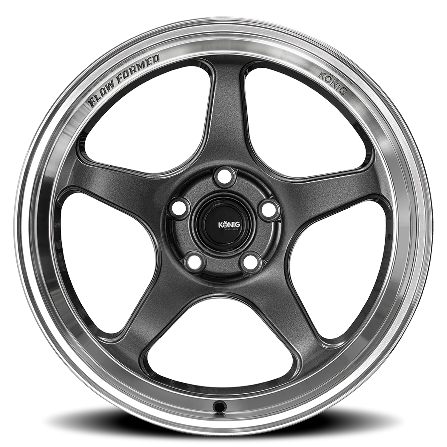 Konig Hyperspec Anthracite Metallic W/ Mirror Machined Lip 15x8 +35 4x100mm 73.1mm