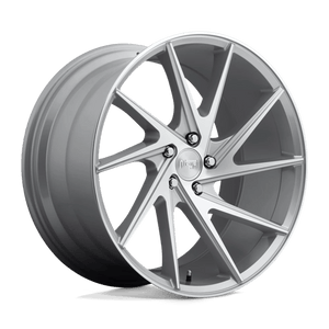 Niche M162 INVERT Gloss Silver Machined 20x10.5 +45 5x114.3mm 72.6mm - Wheelwiz