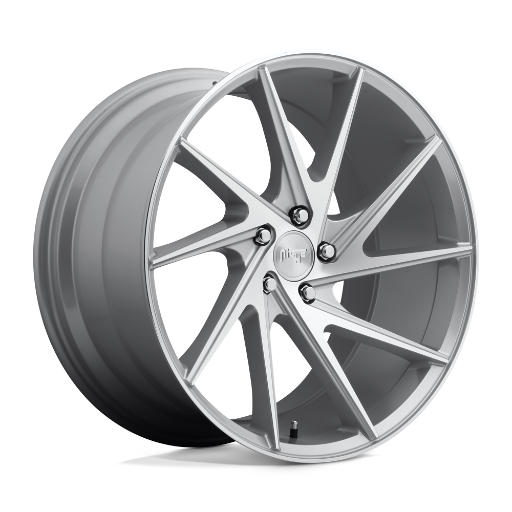 Niche M162 INVERT Gloss Silver Machined 20x9 +35 5x120mm 72.6mm - WheelWiz