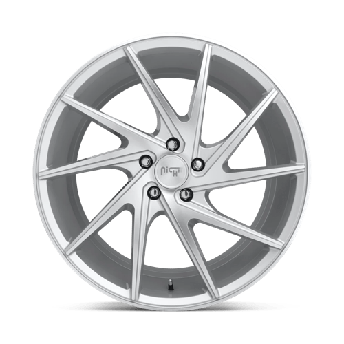 Niche M162 INVERT Gloss Silver Machined 20x10.5 +45 5x114.3mm 72.6mm - Wheelwiz