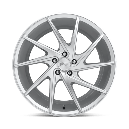Niche M162 INVERT Gloss Silver Machined 20x10.5 +35 5x120mm 72.6mm - WheelWiz
