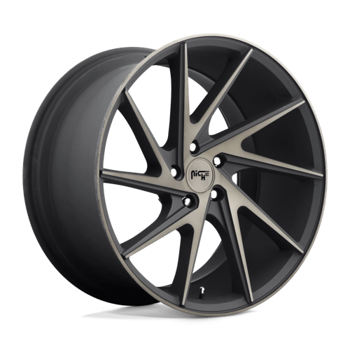 Niche M163 INVERT Matte Black Machined Ring 20x10.5 +35 5x120mm 72.6mm - WheelWiz