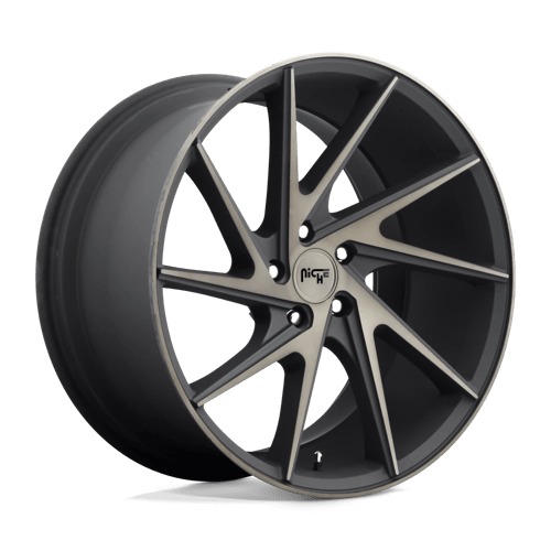 Niche M163 INVERT Matte Black Machined Ring 20x9 +35 5x114.3mm 72.6mm - Wheelwiz