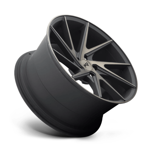 Niche M163 INVERT Matte Black Machined Ring 20x10.5 +45 5x114.3mm 72.6mm - WheelWiz