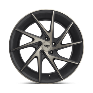 Niche M163 INVERT Matte Black Machined Ring 20x10.5 +45 5x114.3mm 72.6mm - Wheelwiz