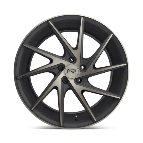 Niche M163 INVERT Matte Black Machined Ring 20x10.5 +45 5x114.3mm 72.6mm - WheelWiz