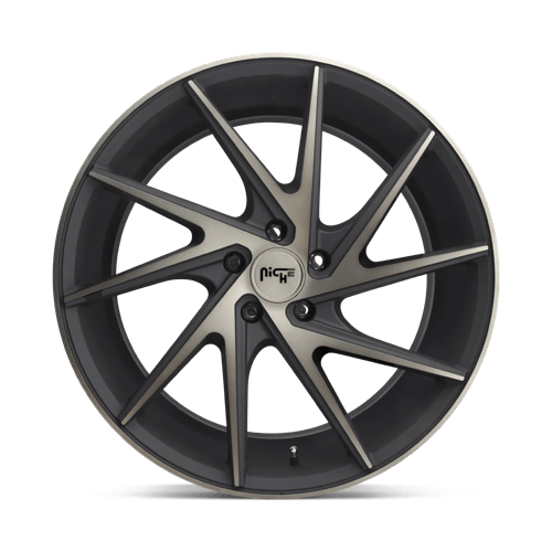 Niche M163 INVERT Matte Black Machined Ring 20x9 +35 5x114.3mm 72.6mm - Wheelwiz