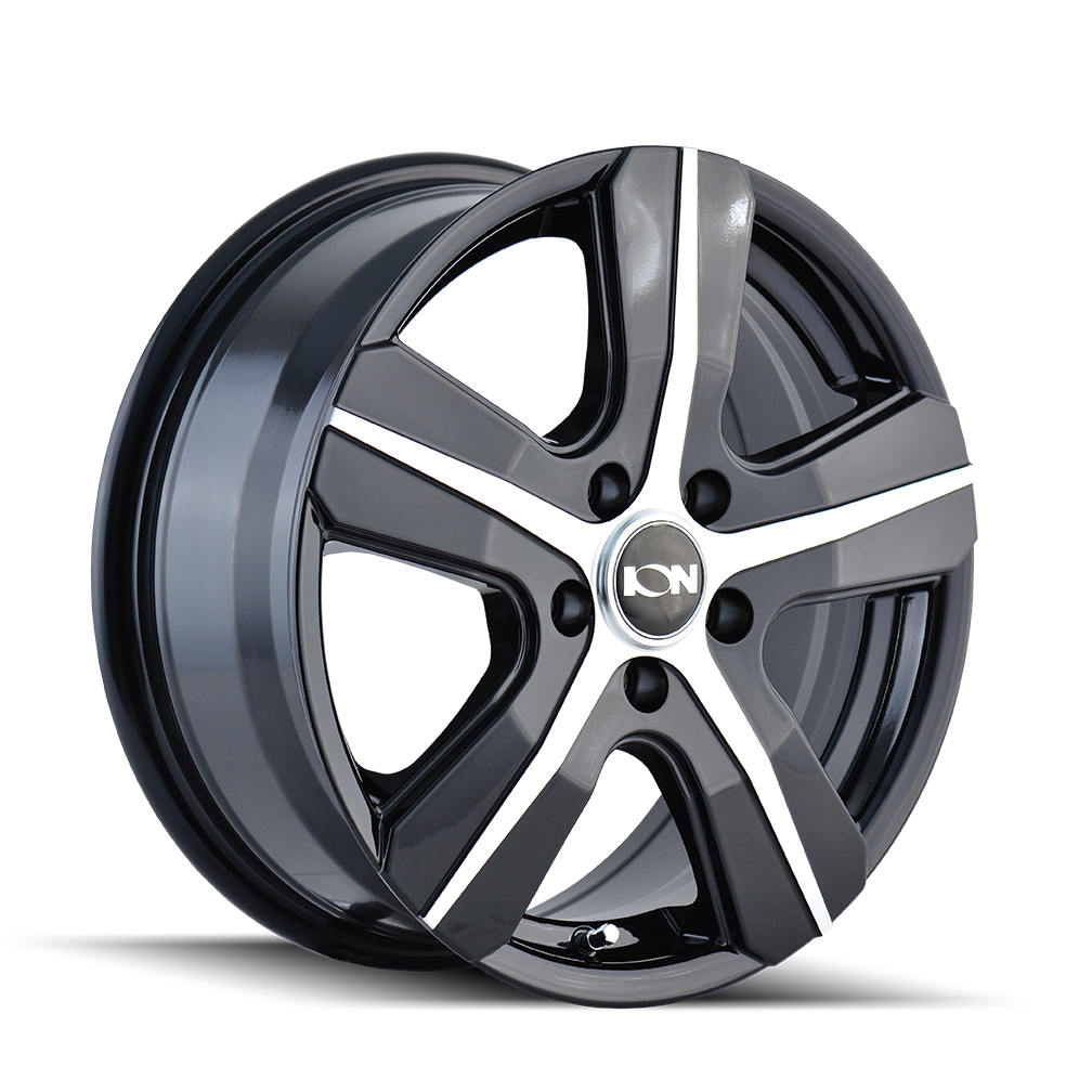ION 101 Gloss black machined 16x7 +55 5x160mm 65.1mm - WheelWiz