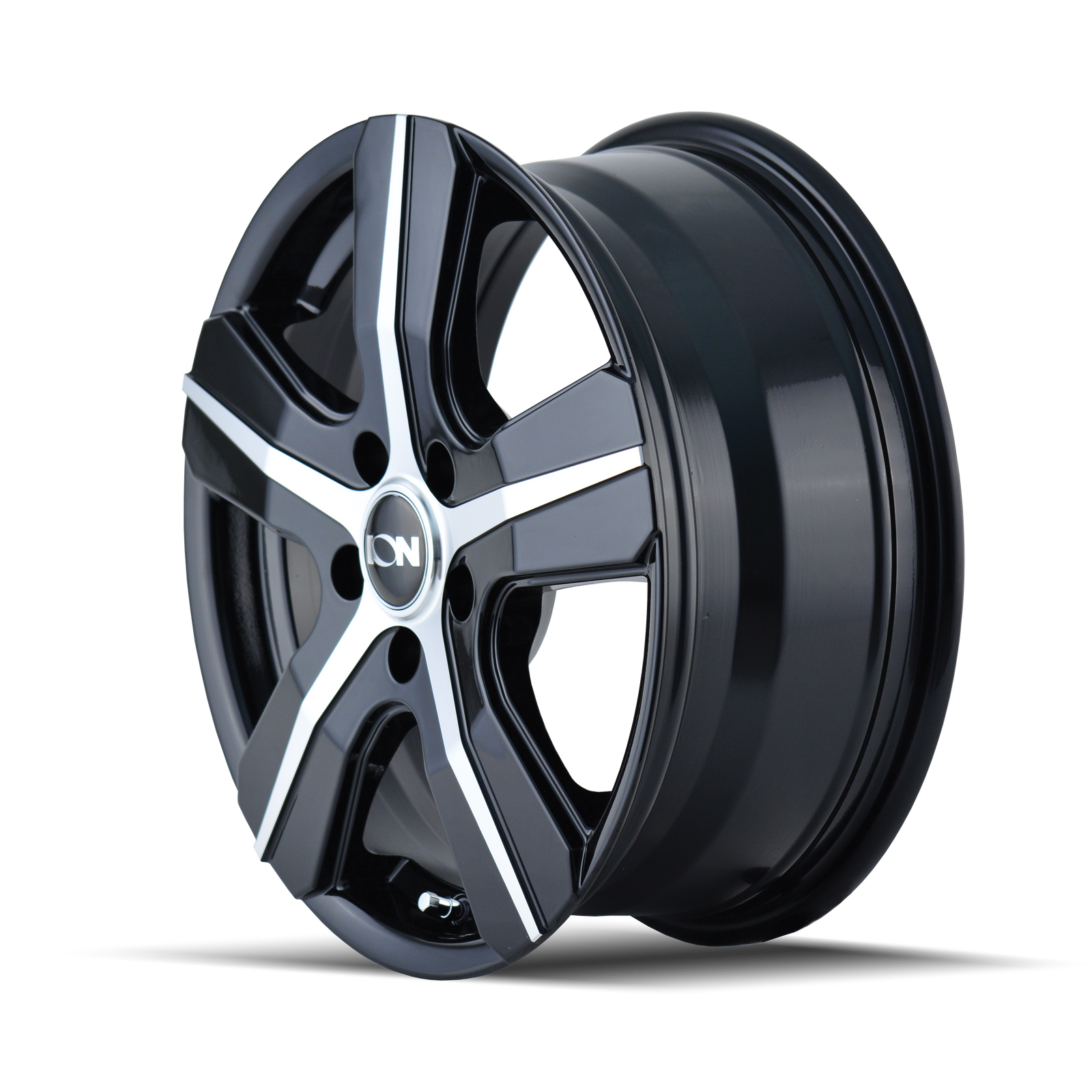 ION 101 Gloss black machined 16x7 +55 5x160mm 65.1mm - WheelWiz