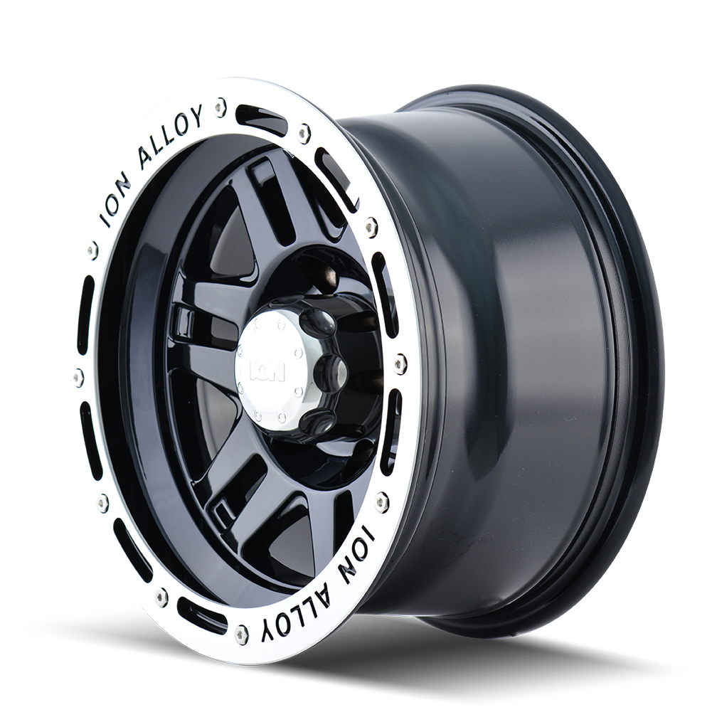 ION 133 Gloss black machined 16x8 -5 8x165.1mm 130.8mm - WheelWiz