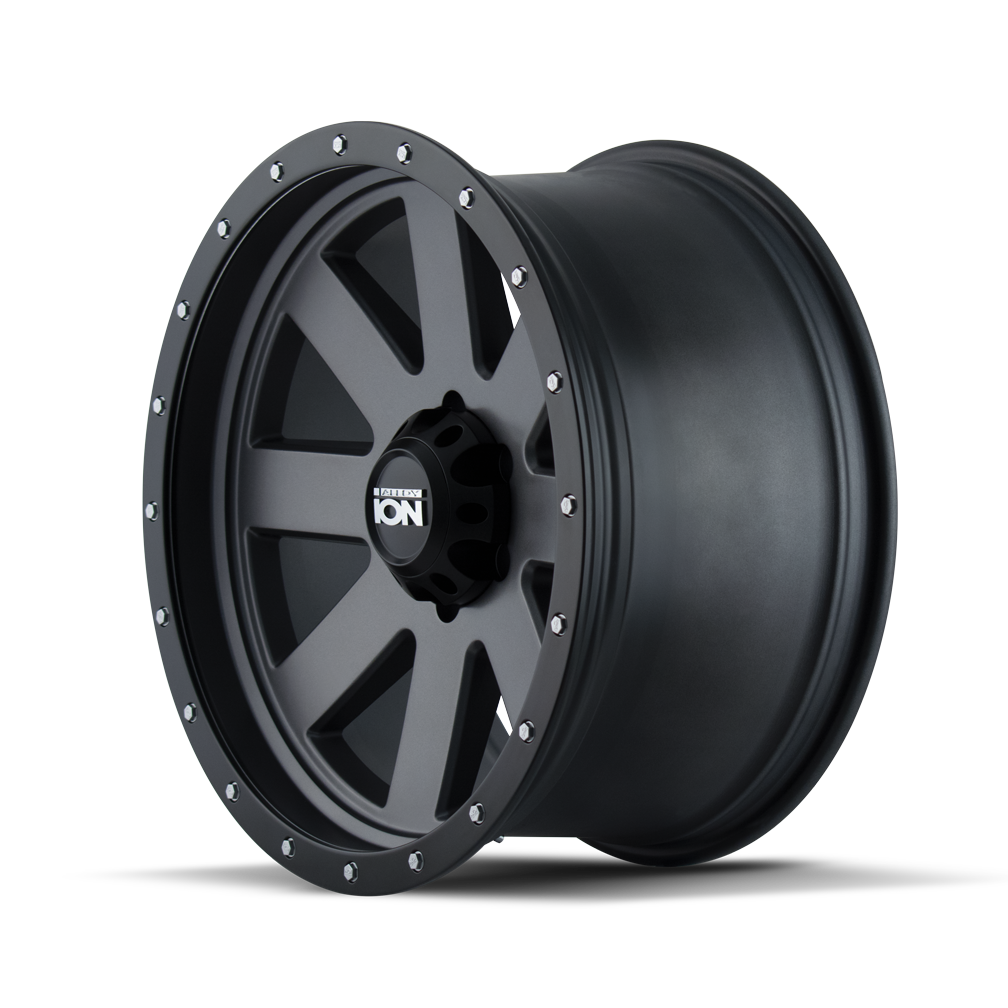 ION 134 Matte gunmetal 18x10 -19 5x150mm 110mm - WheelWiz