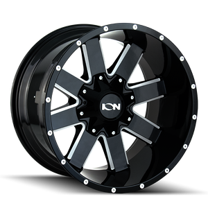 ION 141 Gloss black milled 20x10 -19 5x127|5x139.7mm 87mm - Wheelwiz
