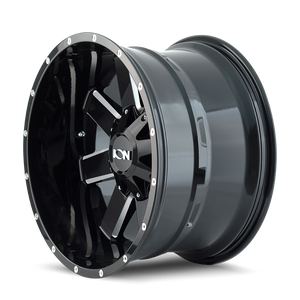 ION 141 Gloss black milled 20x12 -44 8x165.1|8x170mm 130.8mm - WheelWiz