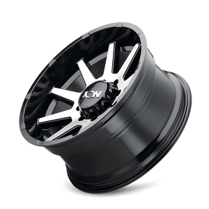 ION 143 Gloss black machined 17x9 -12 8x165.1mm 125.2mm