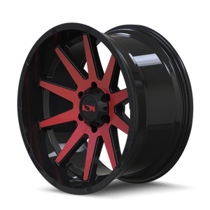 ION 143 Gloss black machined 20x9 +18 8x180mm 124.2mm - Wheelwiz