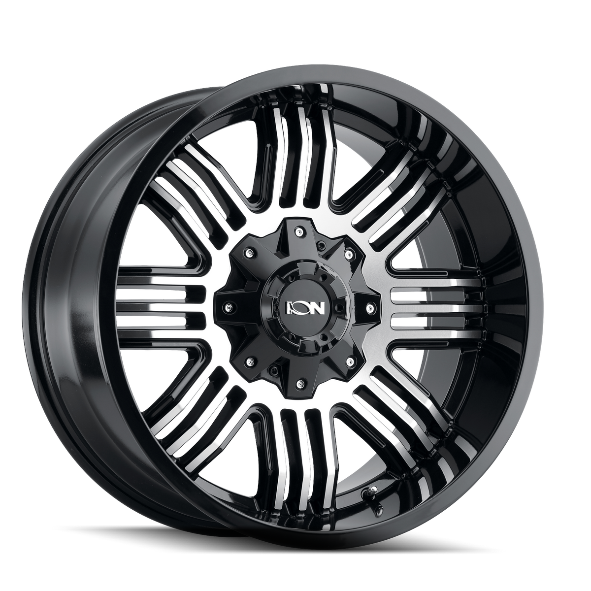 ION 144 Satin black machined 17x9 -12 6x135|6x139.7mm 106mm - Wheelwiz