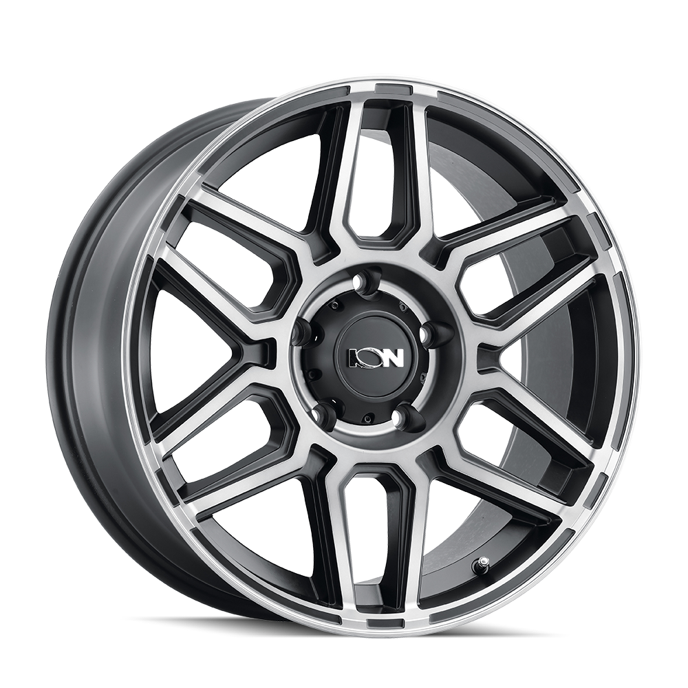 ION 146 Matte black machined with dark 20x10 -19 6x139.7mm 106mm - Wheelwiz