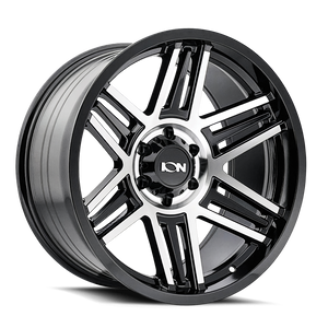 ION 147 Gloss black machined 20x9 +18 8x180mm 124.1mm - Wheelwiz
