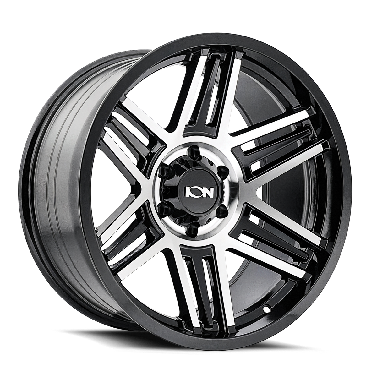 ION 147 Gloss black machined 20x10 -19 8x165.1mm 125.2mm - Wheelwiz