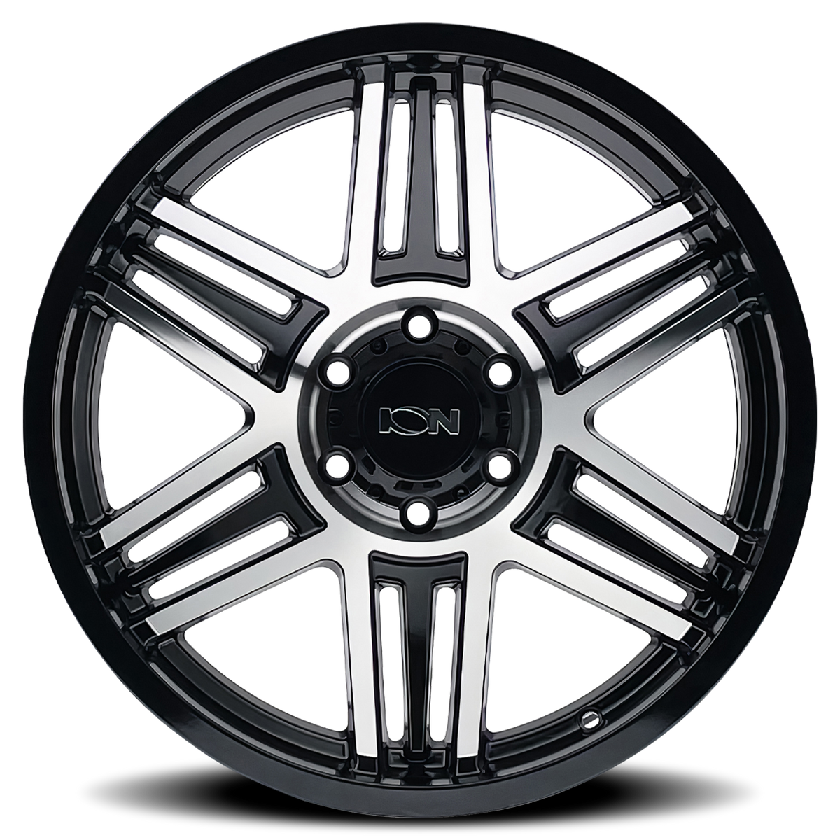 ION 147 Gloss black machined 17x9 0 6x139.7mm 106mm - Wheelwiz