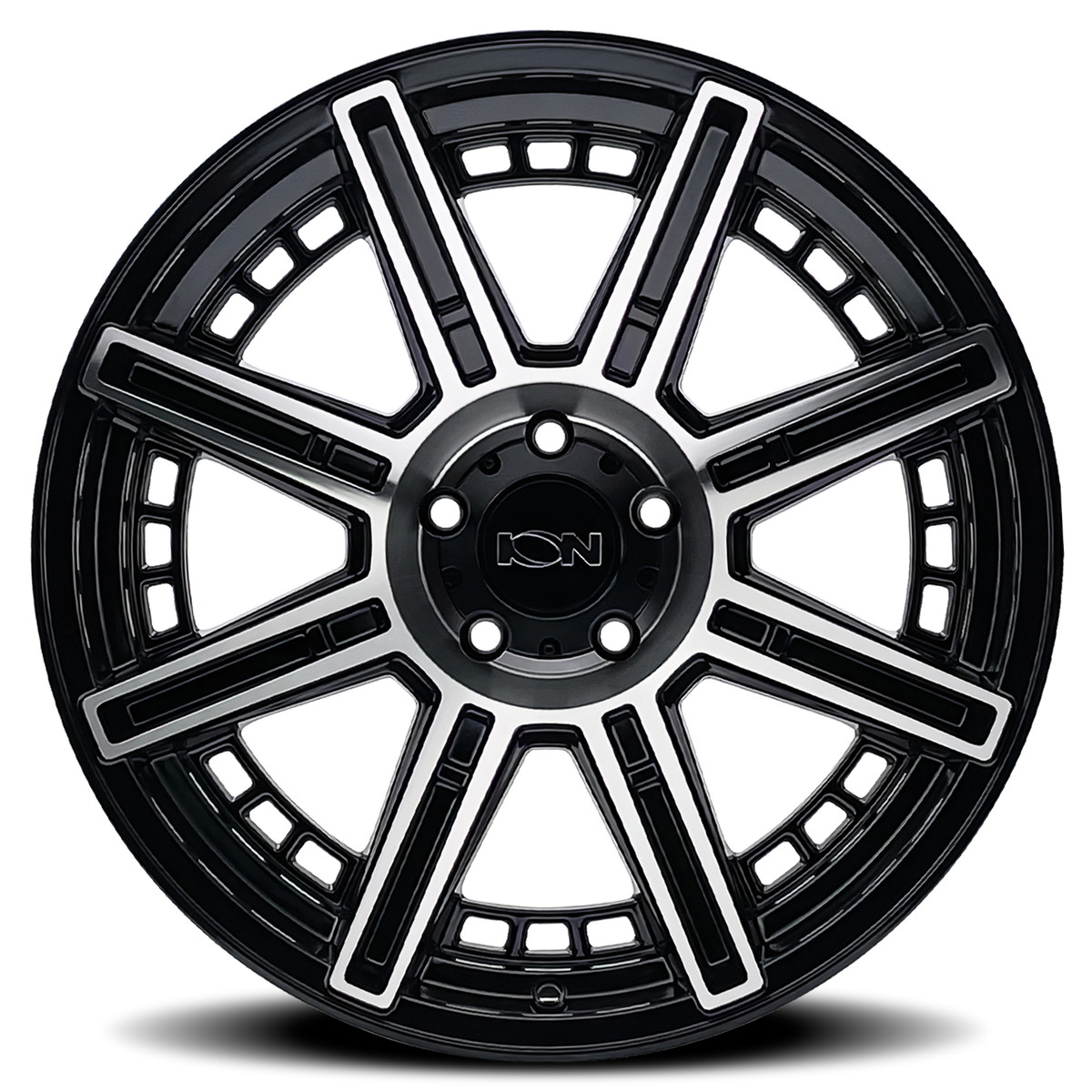 ION 149 Gloss black machined 20x9 -12 8x180mm 124.1mm - Wheelwiz