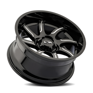 ION 151 Gloss black milled 20x9 +18 8x165.1mm 125.2mm