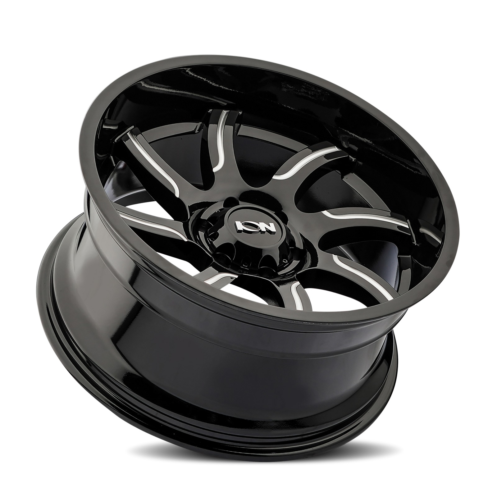 ION 151 Gloss black milled 20x9 +18 8x165.1mm 125.2mm - Wheelwiz