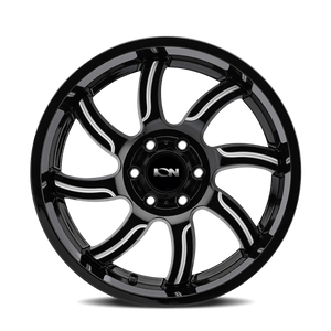 ION 151 Gloss black milled 20x9 0 5x127mm 78.1mm