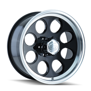 ION 171 Gloss black machined 17x9 0 8x165.1mm 130.8mm - WheelWiz