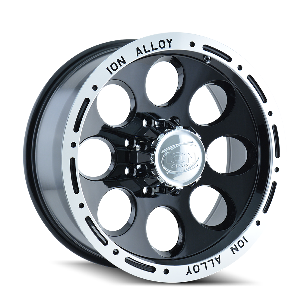 ION 174 Gloss black machined 16x8 -5 5x139.7mm 106mm - Wheelwiz