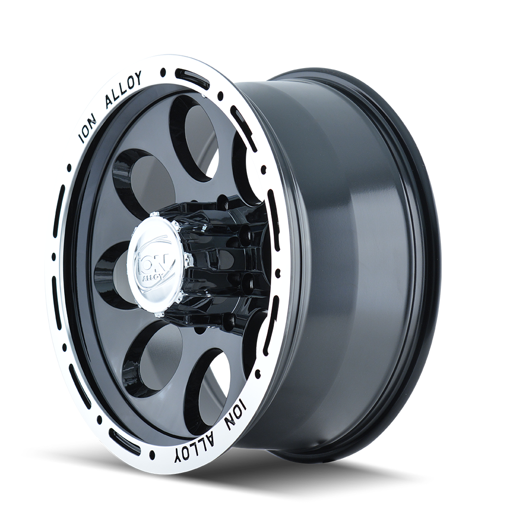 ION 174 Gloss black machined 16x10 -38 5x139.7mm 106mm