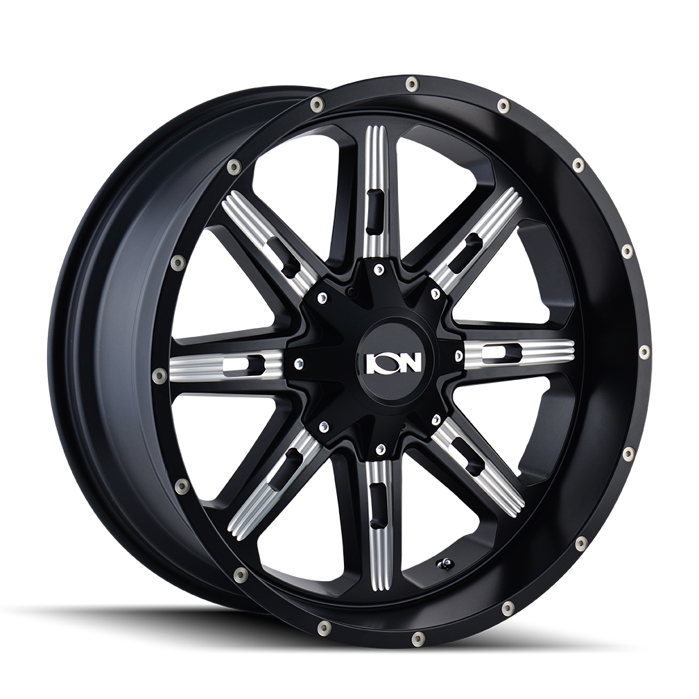ION 184 Satin black milled 18x9 +18 8x165.1|8x170mm 130.8mm - WheelWiz