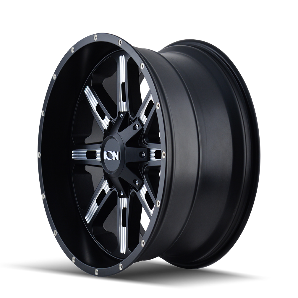 ION 184 Satin black milled 20x9 0 8x165.1|8x170mm 130.8mm - WheelWiz