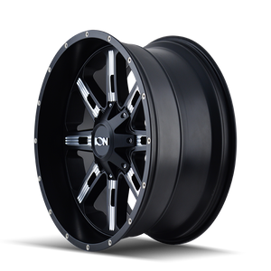 ION 184 Satin black milled 20x10 -19 5x139.7|5x150mm 110mm - WheelWiz