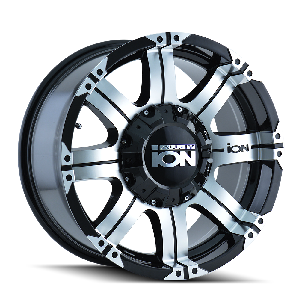 ION 187 Gloss black machined 18x9 +18 5x139.7|5x150mm 110mm - WheelWiz
