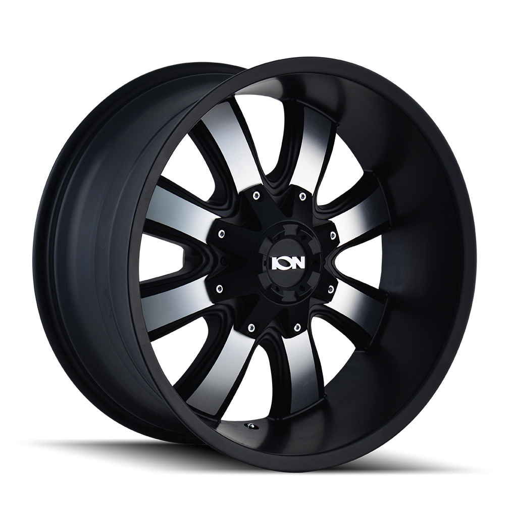ION 189 Satin black machined 20x10 -19 8x165.1|8x170mm 130.8mm - WheelWiz