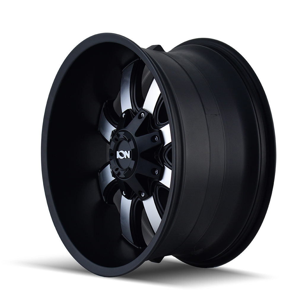 ION 189 Satin black machined 18x10 -19 8x165.1|8x170mm 130.8mm - WheelWiz