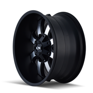 ION 189 Satin black machined 18x10 -19 8x165.1|8x170mm 130.8mm - WheelWiz