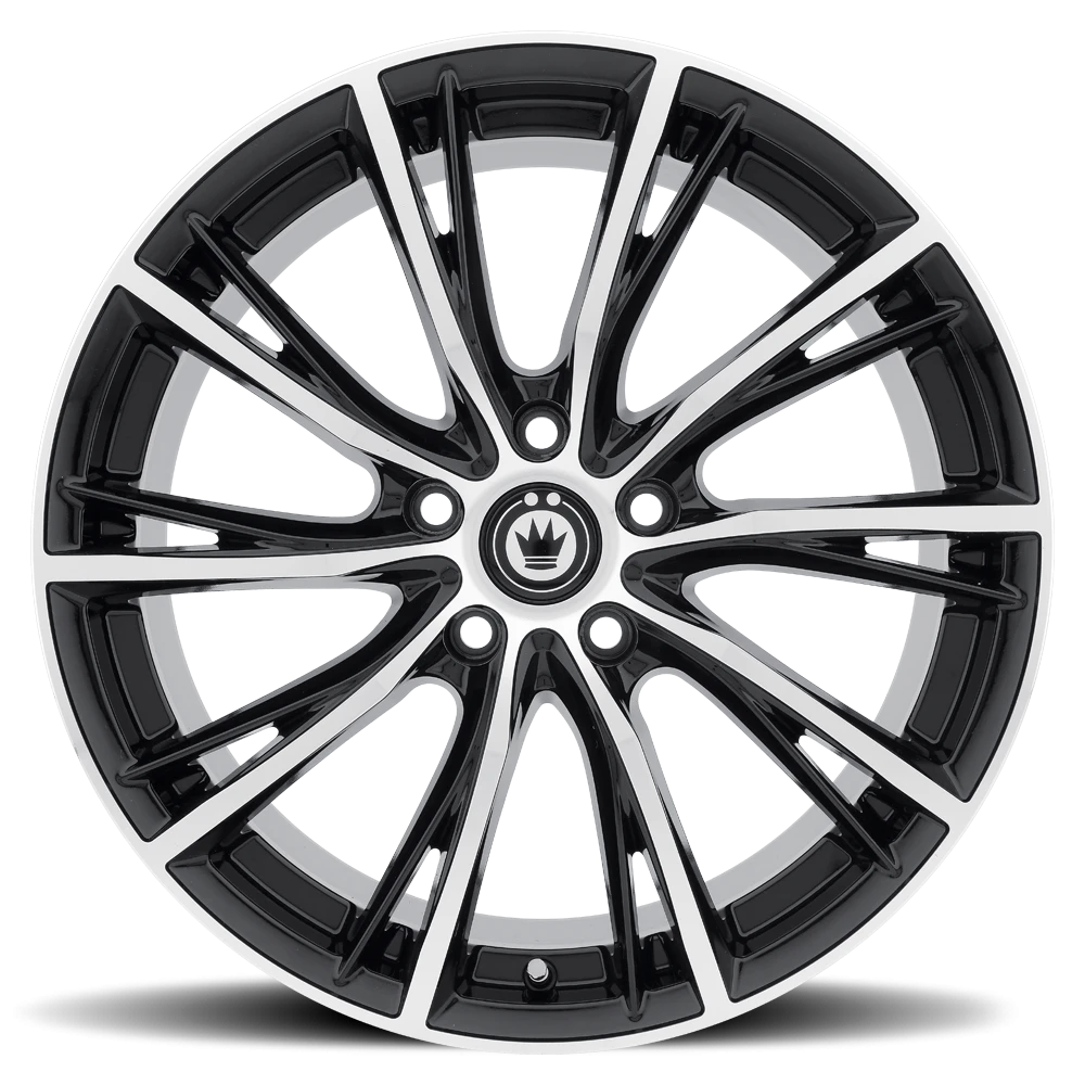 Konig Impression Gloss Black W/ Machined Face 17x7.5 +40 5x108mm 73.1mm - Wheelwiz