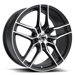 Konig Intention Gloss Black W/ Machined Face 17x8 +45 5x100mm 73.1mm - Wheelwiz