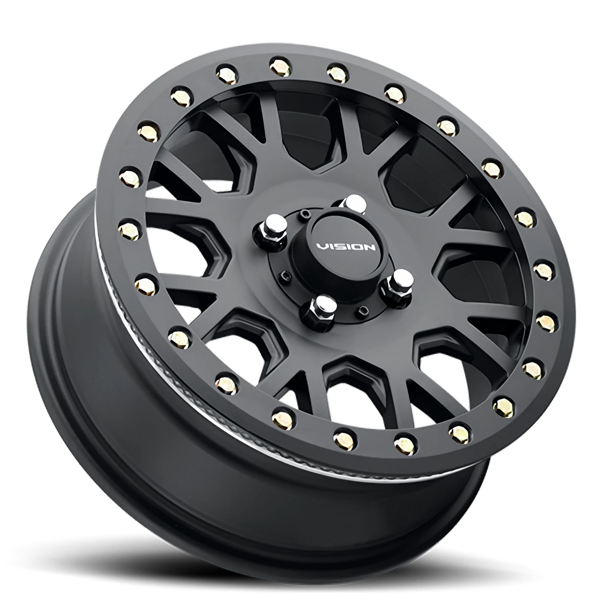 Vision Wheel GV8 Satin Black 15x6 +12 4x156mm 131.1mm - Wheelwiz