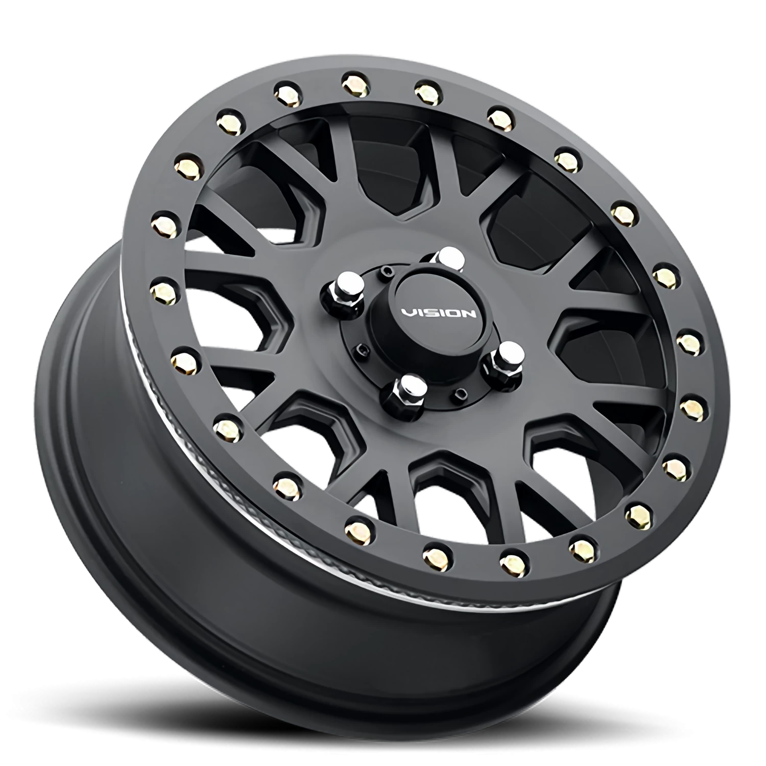 Vision Wheel GV8 Satin Black 15x6 +12 4x156mm 131.1mm - Wheelwiz