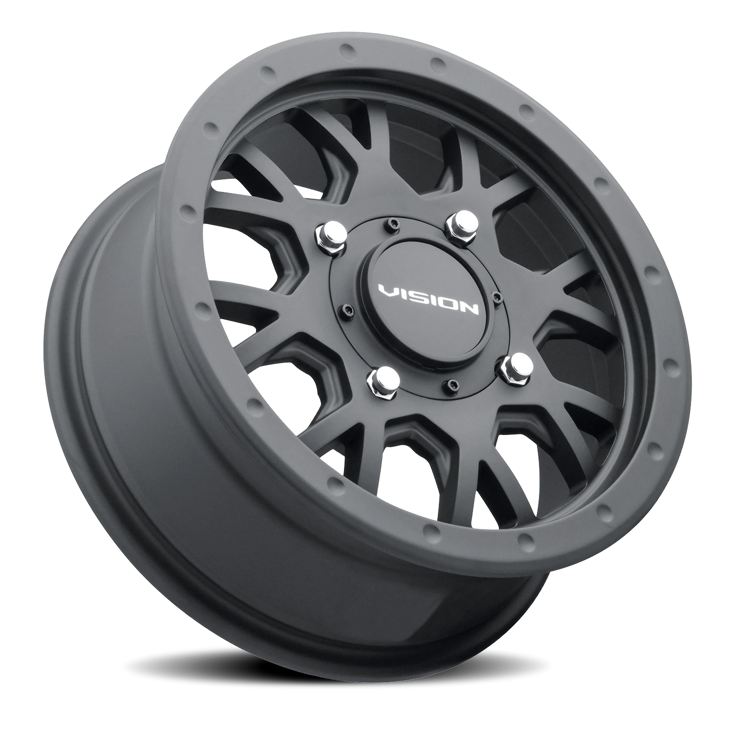 Vision Wheel GV8 Satin Black 14x7 +38 4x110mm 86mm - Wheelwiz