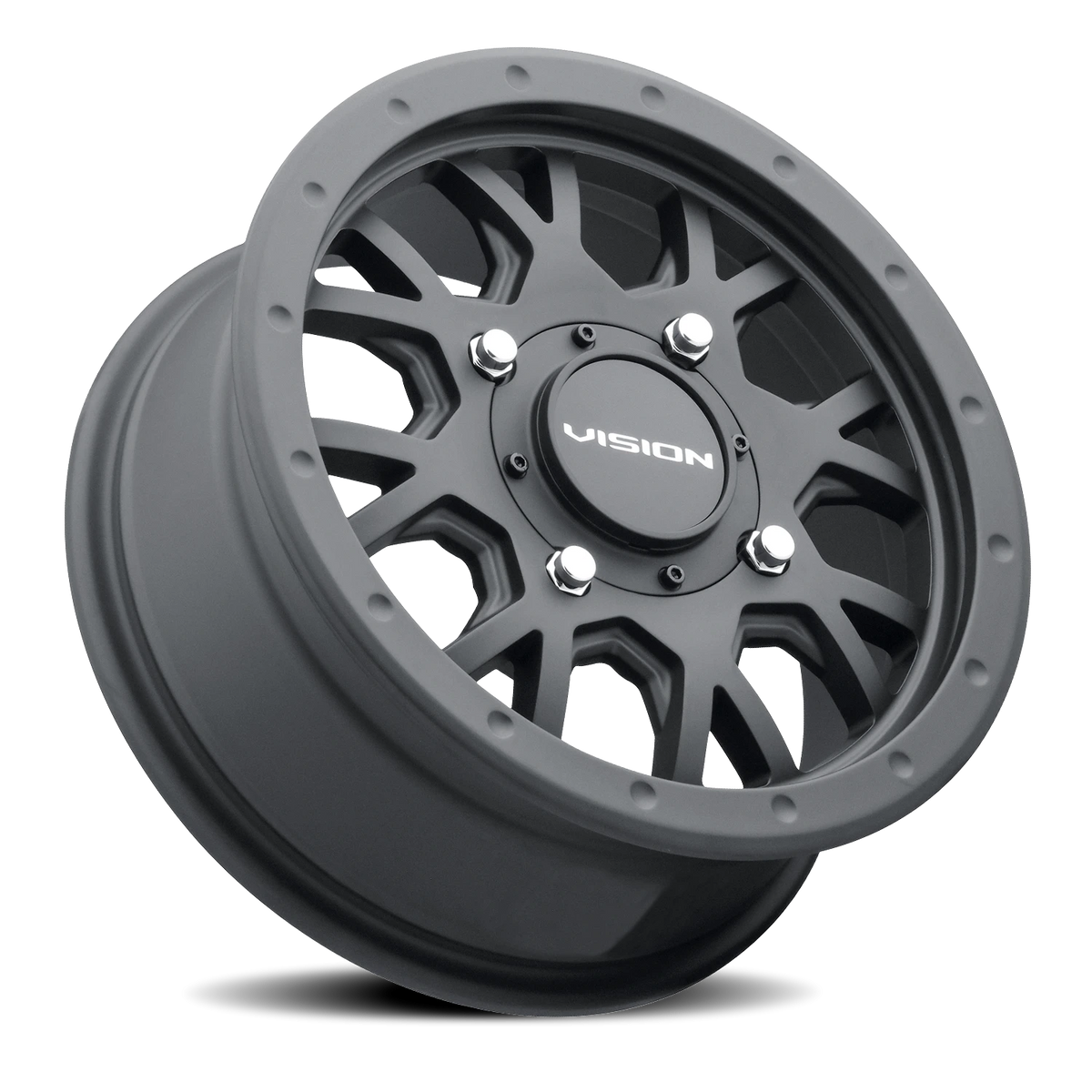 Vision Wheel GV8 Satin Black 15x6 +38 4x136mm 110.5mm - Wheelwiz